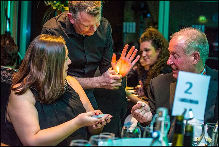 Who is the magician for corporate events?